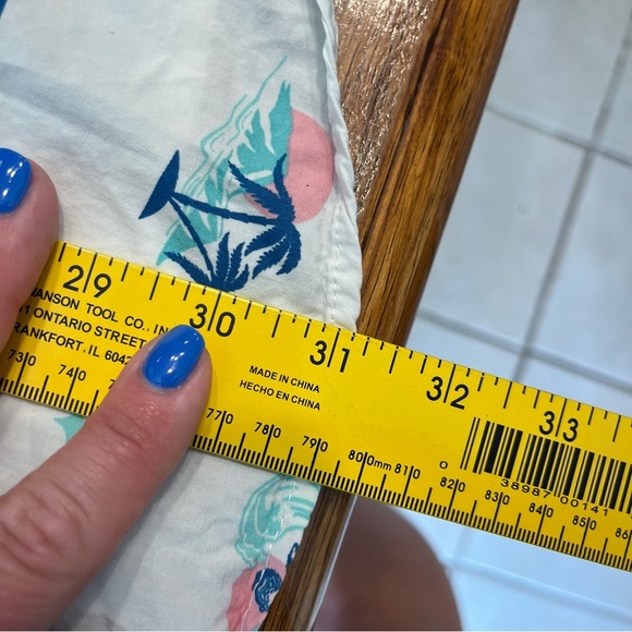 Tipsy Elves white blue pink island palm tree monkey button up size 3XL - Picture 6 of 7